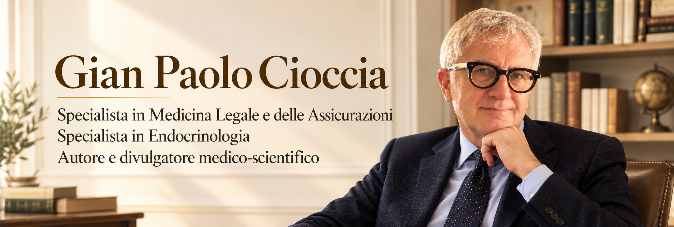 Gian Paolo Cioccia - Specialista in Medicina Legale e delle Assicurazioni, Specialista in Endocrinologia, Autore e divulgatore medico-scientifico